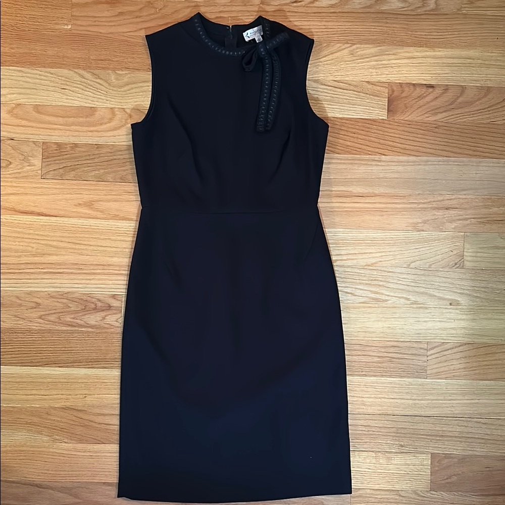 Nanette Lepore Black Sleeveless Sheath Midi Dress